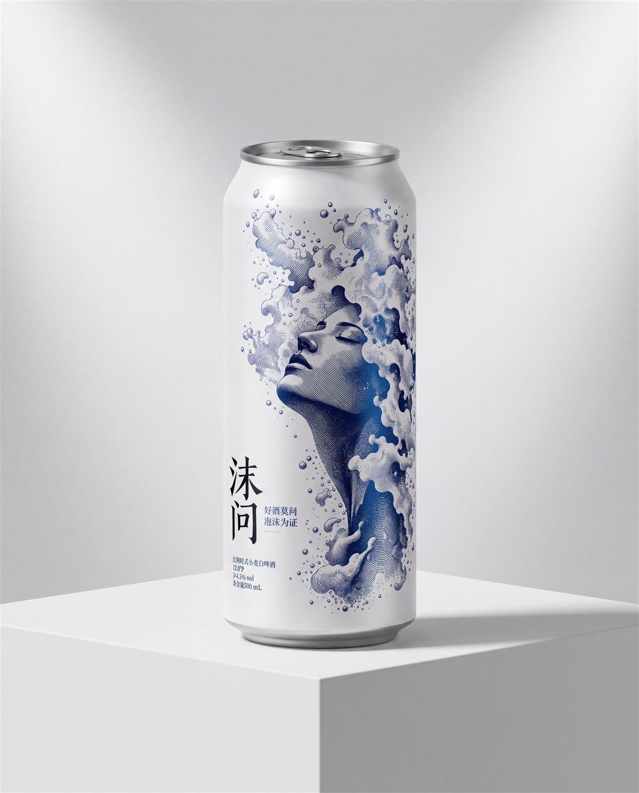 沫问啤酒单罐包装效果图